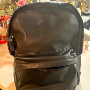 Faux leather backpack